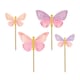 image 1 of Butterfly Cupcake Food Pick Toppers - Pack of 12