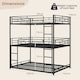 image 2 of COSTWAY Metal Triple Bunk Bed Double Over Double Bunk
