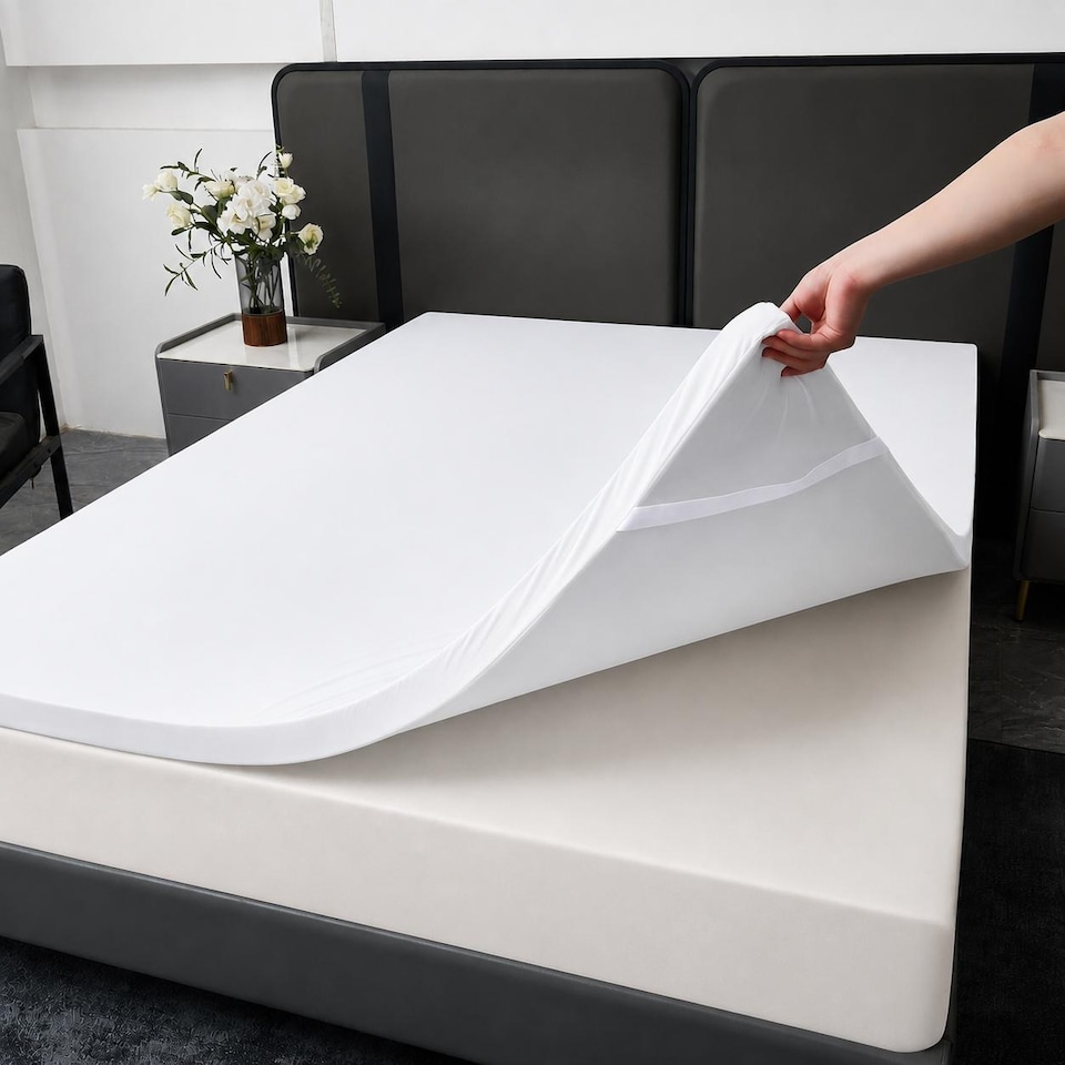 image 1 of Ezysleep 5cm Cooling Hydro Foam Mattress Topper Pressure Relieving Design Soft Comfort