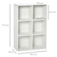 image 6 of HOMCOM Cubic Cabinet Bookcase Storage Shelves for Home Office, White