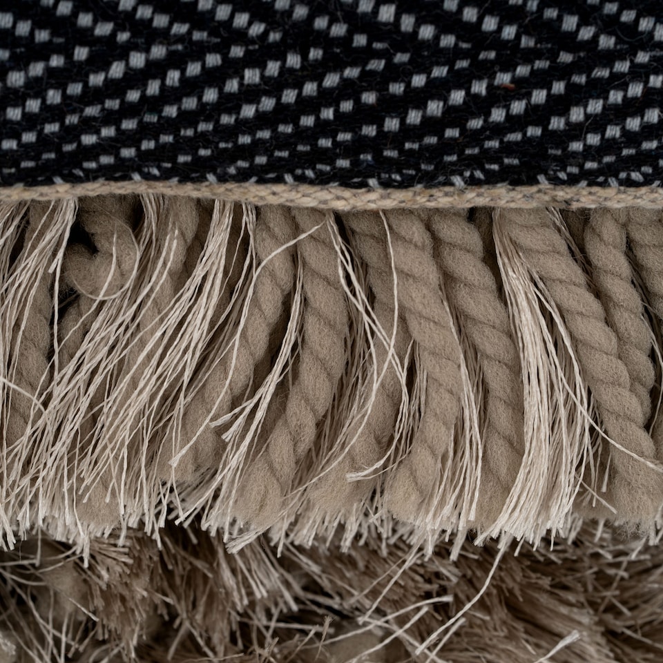 image 1 of Grey Beige Soft Shaggy Fluffy Living Area Rug | Cream | Beige | 160cm x 230cm