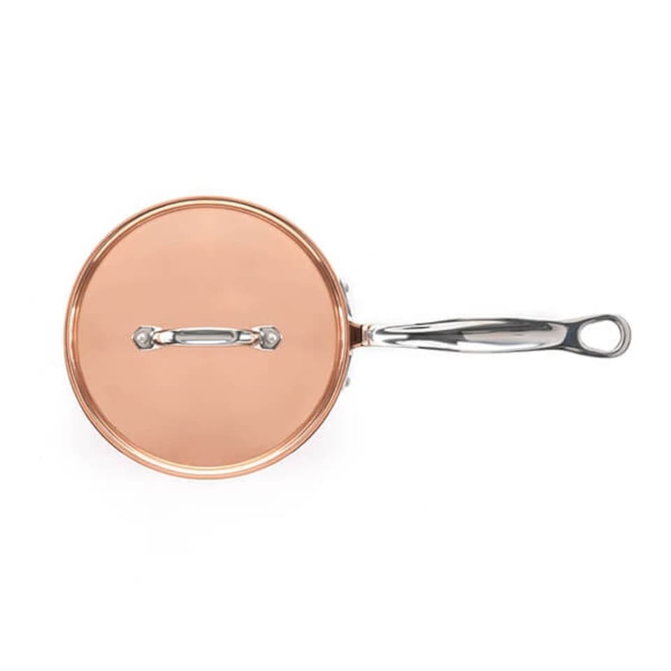 image 1 of Samuel Groves Copper Induction 18cm Saucepan with Lid