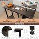 image 6 of COSTWAY 3PCS Bar Table & 2 Stool Dining Set Brown Brown