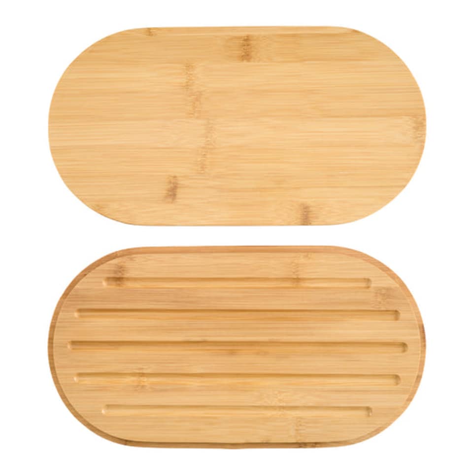 image 1 of Cooks Professional Ribbed Bread Bin, Linen Bag & Bamboo Board Set with Gold Label | Black | Black & Gold | 1