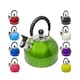 image 1 of 2.5l Stainless Steel Whistling Kettle Camping Pot Indoor Outdoor Green