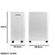 image 7 of Daewoo 12L Dehumidifier with Laundry Mode, Quiet & Continuous Drain
