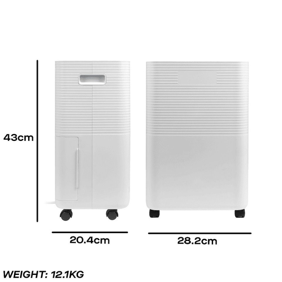 image 1 of Daewoo 12L Dehumidifier with Laundry Mode, Quiet & Continuous Drain