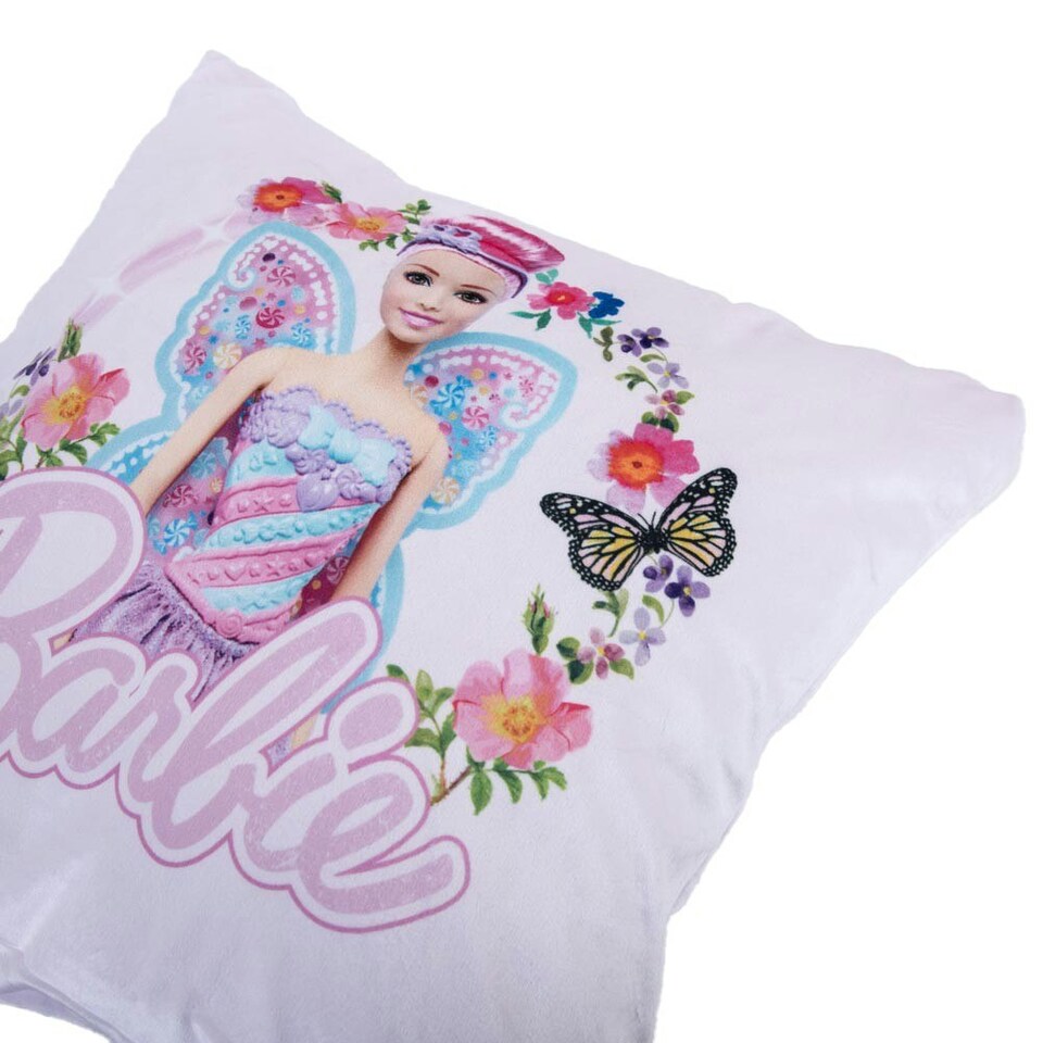 image 1 of Barbie Velvet Feel Princess Cushion - Multicoloured - 40cm x 40cm Multi | 40cm x 40cm