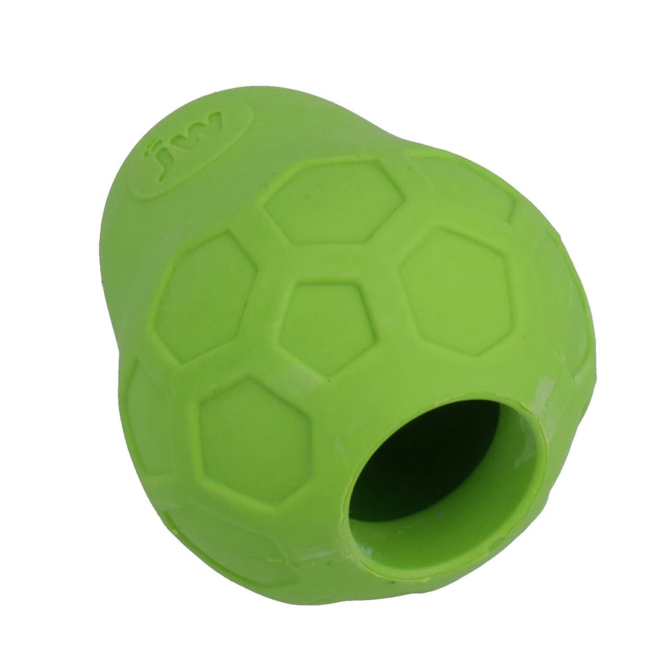 image 1 of Small Rubber Green Tumble Tease Dog Interactive Play Treat Fillable Toy Gift