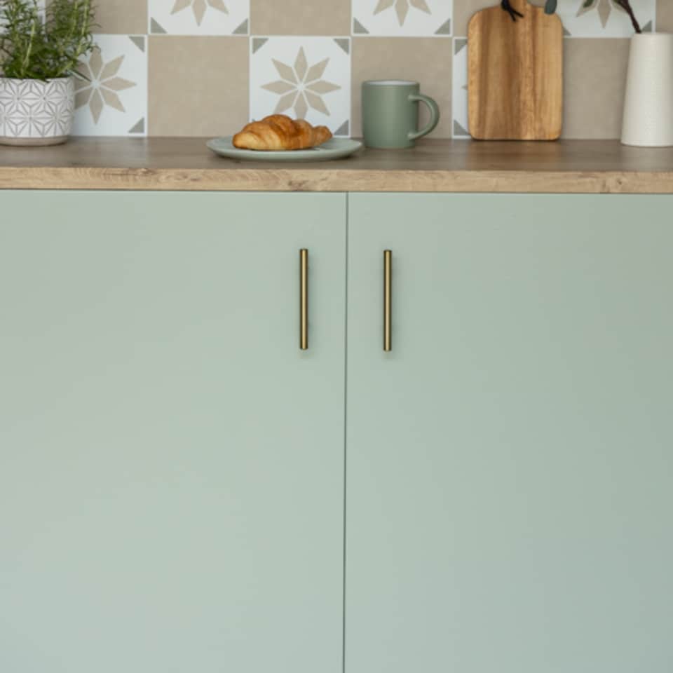 image 1 of Sticky Back Plastic Matt Sage Green Plain Kitchen Self-adhesive Vinyl Wrap for Cupboards, Doors and Furniture 67.5cm x 5m - d-c-fix