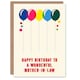 image 1 of Law Fun Colourful Cheerful Pink Yellow Mother in Law Birthday Card