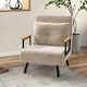image 2 of HOMCOM Click Clack Chair Bed Settee for Living Room, Guest Room, Beige