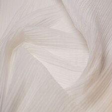 Minerva Core Range Cream Flirtation Pleated Organza Fabric for Bridal, Dressmaking, 150cm / 59" Wide - per metre