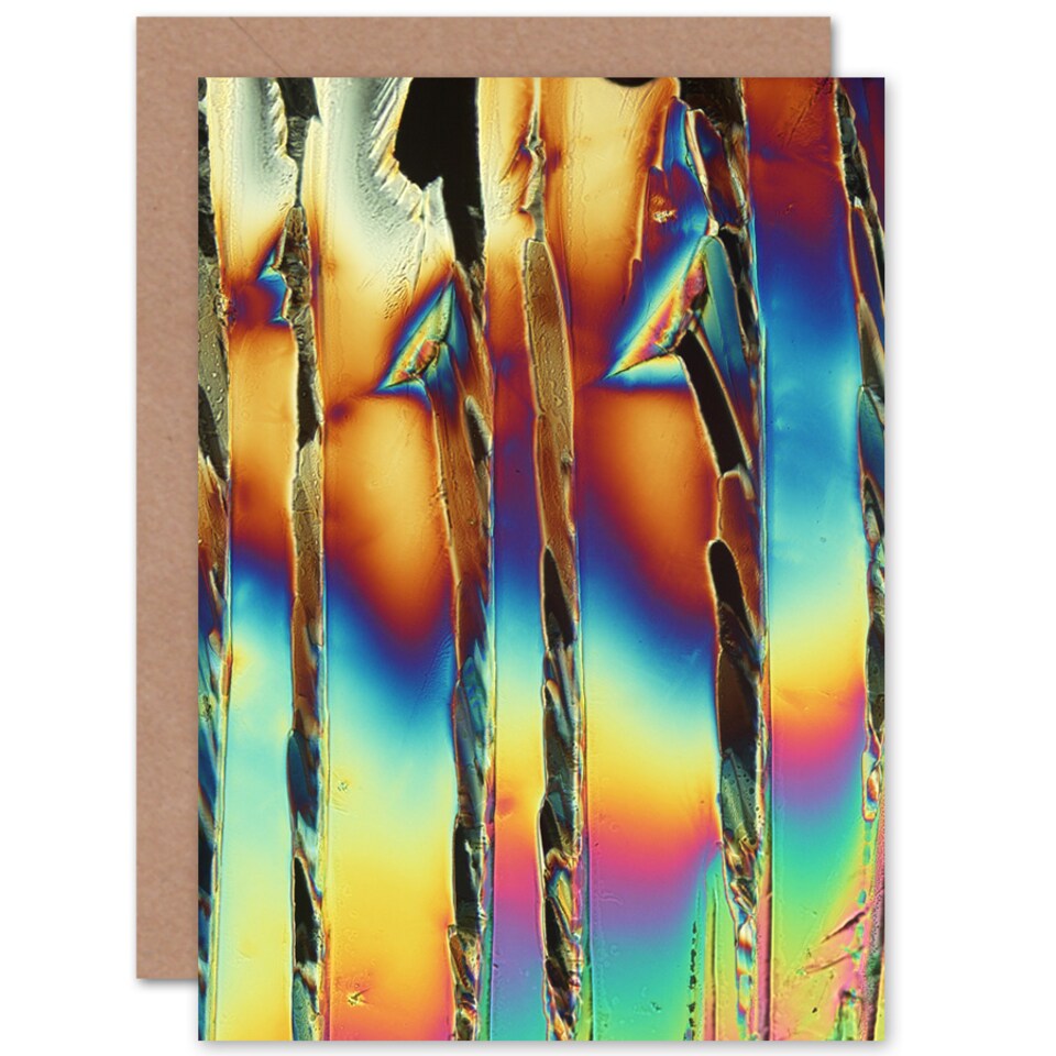 image 1 of Acid Crystals Abstract Electron Microscope Greetings Card