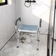 image 2 of HOMCOM Rust-Free Aluminium Bath Chair with Adjustable Height