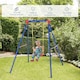image 9 of Outsunny Metal Swing Set w/ Adjustable Rope A-Frame Stand Outdoor Playset