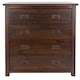 image 4 of Boston 4 Drawer Chest - Rich Dark Brown Lacquer Solid Wood Bedroom Storage with Brass Handles | Brown | Brown | 1