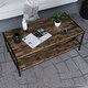 image 2 of Vida Designs Brooklyn Coffee Table Industrial Side Living Room Table, Dark Wood
