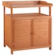 image 1 of Outsunny 2 In 1 Potting Bench Table w/ Storage Cabinet and Galvanized Table Top