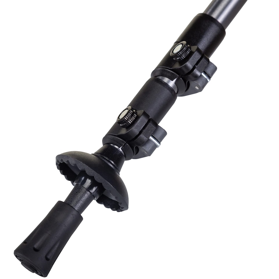 image 1 of Walker Lock Pole Pair Adjustable LeverLock Hiking Walking Trekking Outdoor | Black | Black | One Size | 2