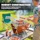 image 6 of Outsunny Charcoal BBQ Grill Portable with Tilting Grate | Orange | Black | 40 x 28 x 25.5 cm