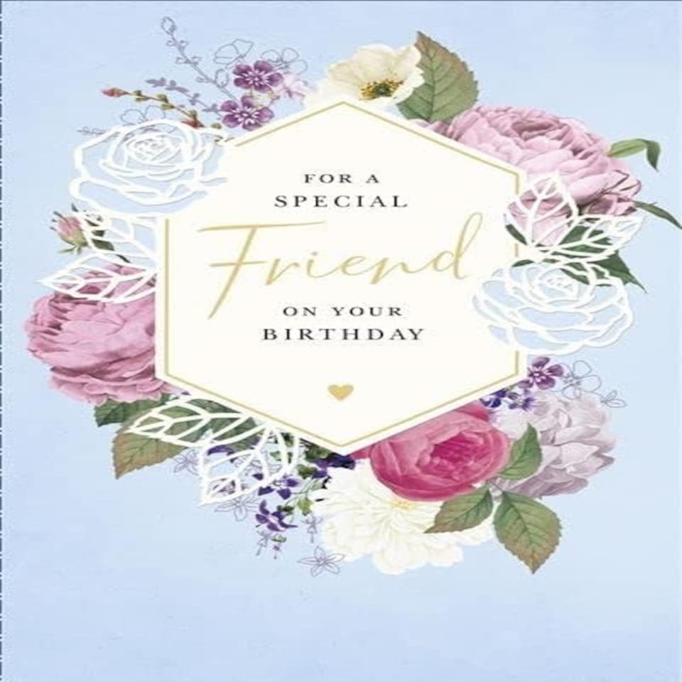 image 1 of Floral Design Artistic Female 'Special Friend' Birthday Card