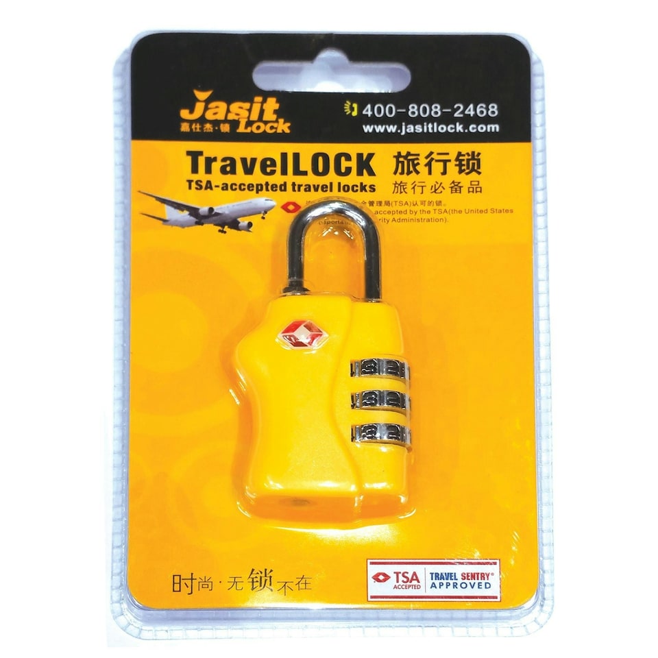 image 1 of TSA Approved 3 Combination Travel Suitcase Luggage Padlock | Blue