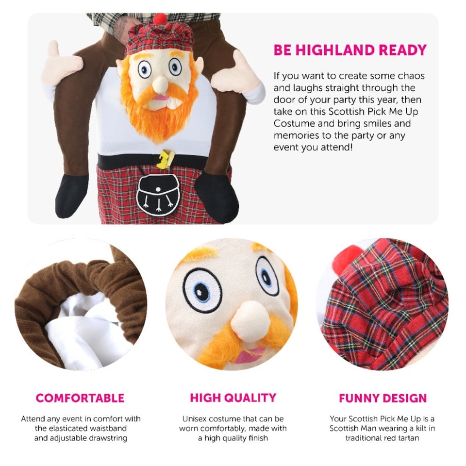 image 1 of Scottish Pick Me Up Costume | Multi | One Size