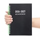 image 3 of 2026 - 2027 Academic Diary A5 Week to View - Plastic Spiral Bound Mid Year Planner Aug 2026 to Jul 2027 - Hardback | Black | Black
