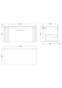 image 2 of Balterley Partial Fluted 1 Drawer Wall Hung Vanity Unit with Bellato Laminate Worktop | Grey | Satin Grey