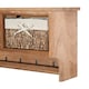 image 8 of HOMCOM Entryway Coat Rack Wall Mounted Shelf Hooks 2 Baskets Brown