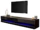 image 1 of Galicia Wall TV Unit with LED | Black | Black