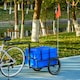 image 2 of HOMCOM Bicycle Trailer with Foldable Storage Box and Pneumatic Tyres, Black