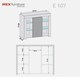 image 8 of Sideboard 97.5cm Grey Gloss Door White Matt Body Glass Shelves Free LED White | Grey