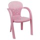 image 3 of Coloured Plastic Kids Chairs Stackable Nursery Indoor Outdoor Party Garden Play | Pink | 4 Pcs Pink | 4