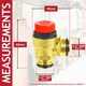 image 2 of SPARES2GO Boiler Pressure Relief Valve 3 Bar 1/2" BSP Push Fit Brass PN 10 Safety PRV