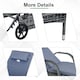 image 5 of Outsunny Rattan Sun Loungers for Garden Set of 2 with Side Table, Garden Recliner Sunbeds with Adjustable Back, Wheels, Cushions and Headrest, 3 Pieces Garden Furniture Set for Outdoor, Patio, Grey