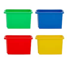 Wham Stack & Store 4 x 24L Plastic Storage Boxes | Multi | 4