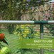 image 4 of Outsunny 8'x4' Crop Cage, Zipped Door, Steel Frame, Green