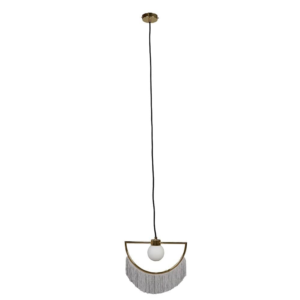 ValueLights Jupiter Art Deco Polished Brass Ceiling Light Pendant in Metallics