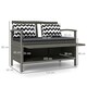 image 7 of Outsunny 160L Rattan Garden Storage Bench, Cushioned Outdoor Bench, Grey Grey
