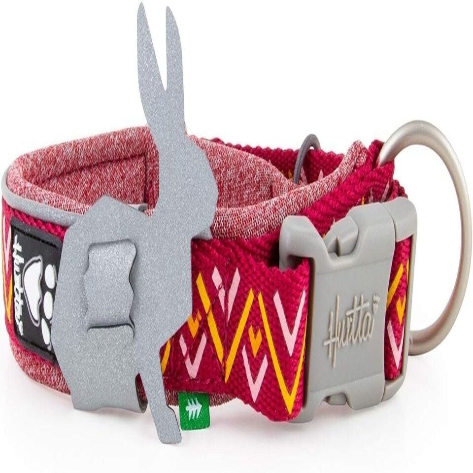 image 1 of Hurtta Razzle-Dazzle Small Dog Collar Padded Red 25-35cm