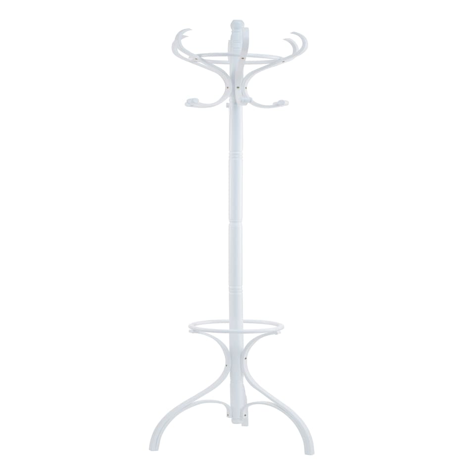 image 1 of Kennedy 184cm White Finish Floor Standing Coat Stand | White | One Size