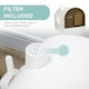 image 9 of PawHut Cat Litter Box Kitten Litter Tray w/ Lid, Scoop, Filter, Flap Door