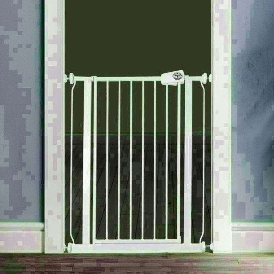 image 1 of Safetots Elite Pressure Narrow Safety Gate, 65.5cm - 74.5cm, Matt White, Narrow Pressure Fit Stair Gate