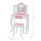 image 3 of Teamson Kids Gisele Polka Dot Vanity Set with Tri-Fold Mirror
