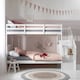 image 3 of Ulla Staircase Bunk Bed with Storage Staircase in Classic White