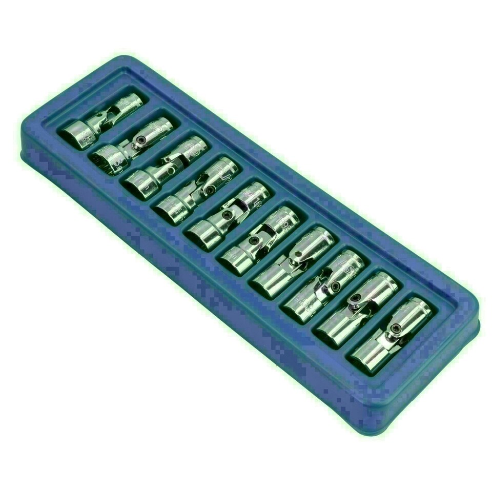 image 1 of Universal Wobble Metric Sockets U J's 10 - 19mm 10pc Set 3/8" Drive AT839