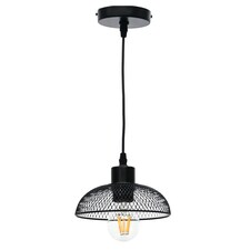 Cassidy - Small Black Mesh Ceiling Pendant Light | Black | 1