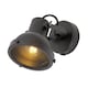 image 1 of Vintage and Industrial Matte Black Spot Wall Light Fitting with Grill